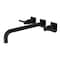 Kingston Brass KS6050DL Wall Mount Tub Faucet, Matte Black KS6050DL - alternate 1